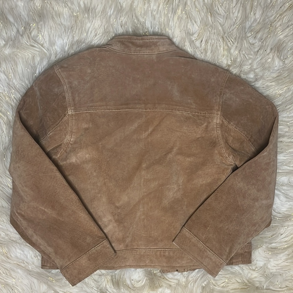 Kids Suede Leather Jacket - Picture 4 of 4